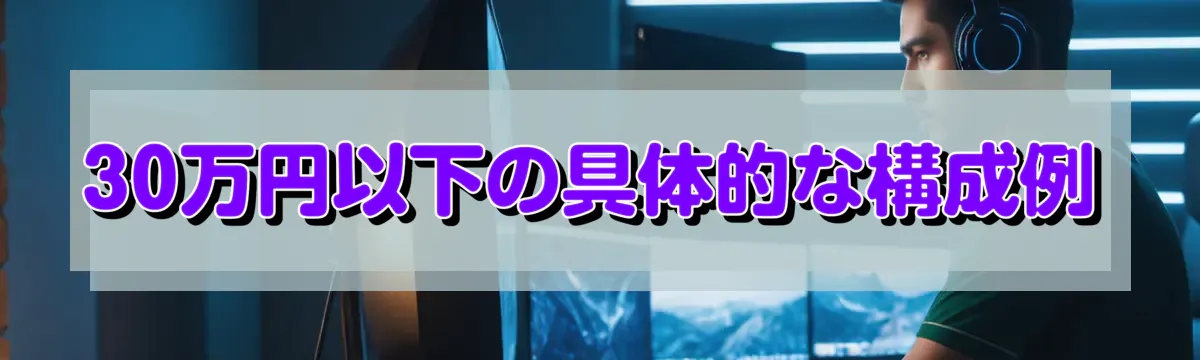 30万円以下の具体的な構成例