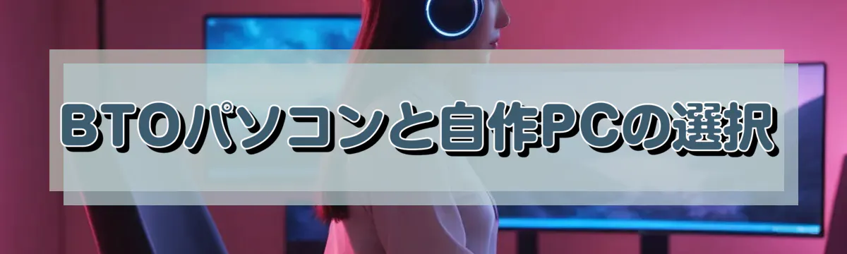 BTOパソコンと自作PCの選択