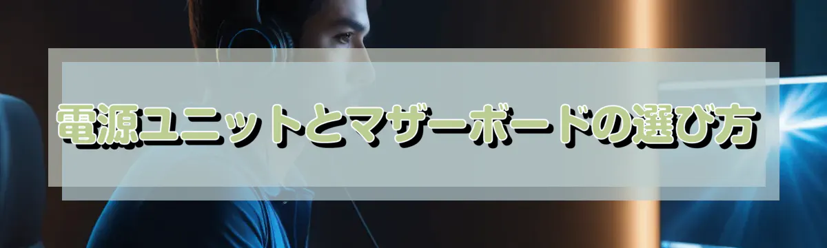 電源ユニットとマザーボードの選び方