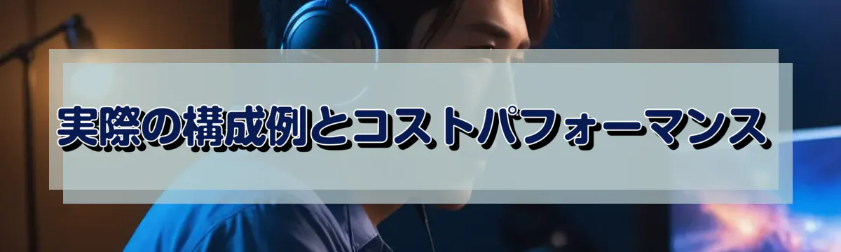 実際の構成例とコストパフォーマンス