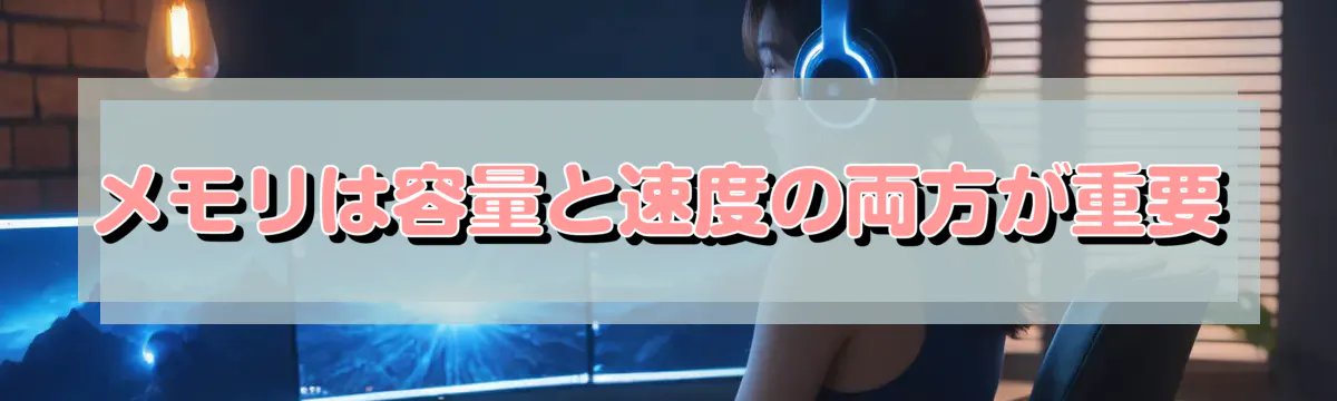 メモリは容量と速度の両方が重要