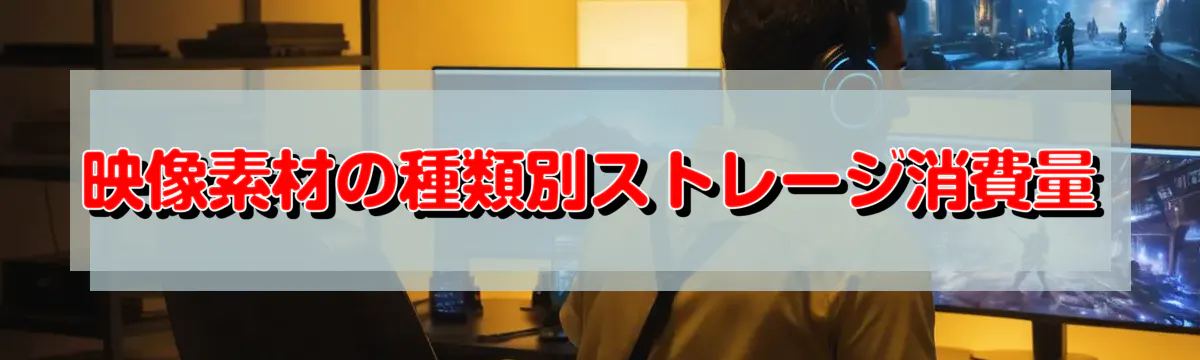映像素材の種類別ストレージ消費量