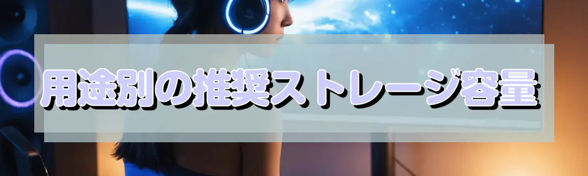 用途別の推奨ストレージ容量