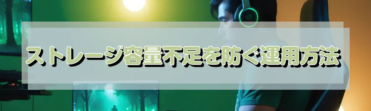 ストレージ容量不足を防ぐ運用方法