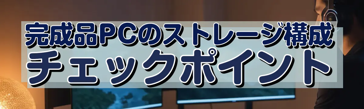 完成品PCのストレージ構成チェックポイント
