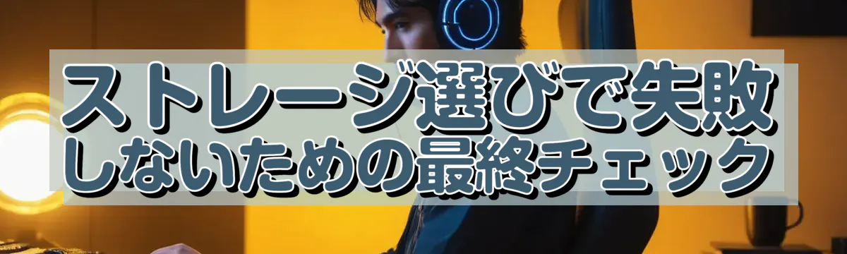 ストレージ選びで失敗しないための最終チェック