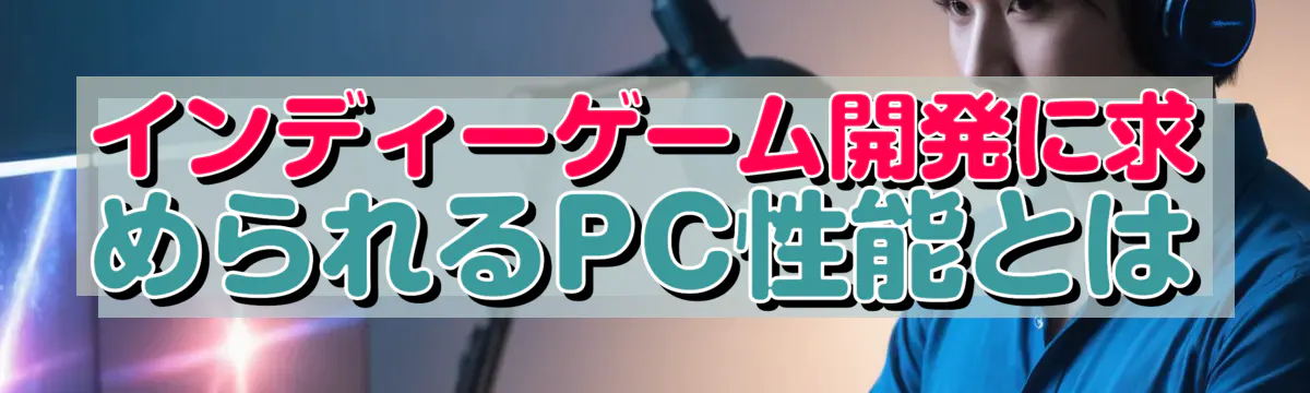 インディーゲーム開発に求められるPC性能とは