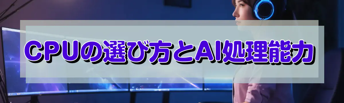 CPUの選び方とAI処理能力