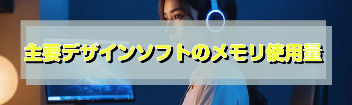 主要デザインソフトのメモリ使用量