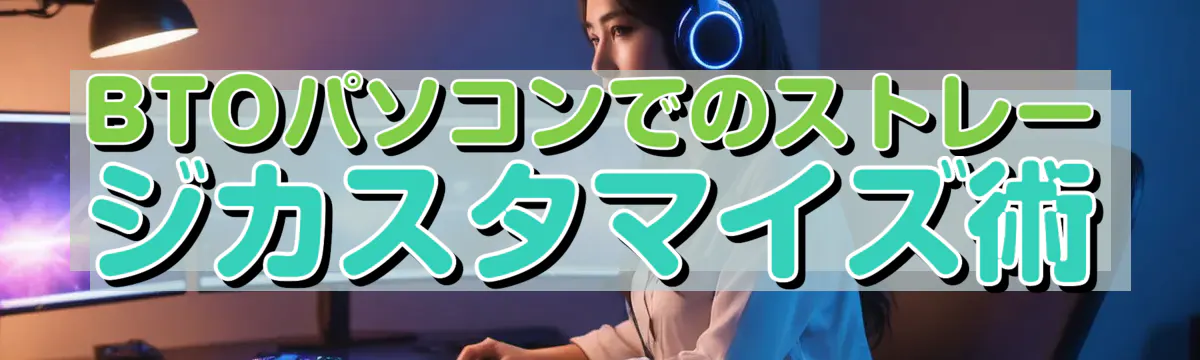 BTOパソコンでのストレージカスタマイズ術