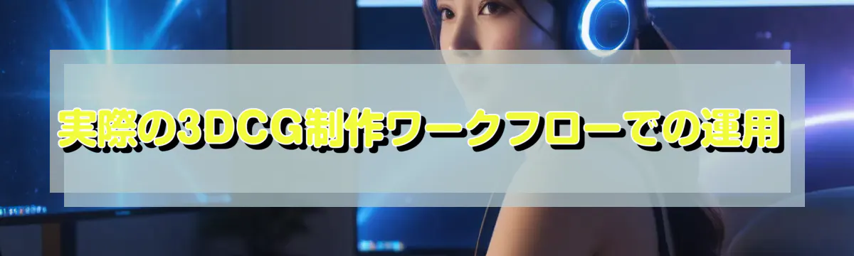実際の3DCG制作ワークフローでの運用