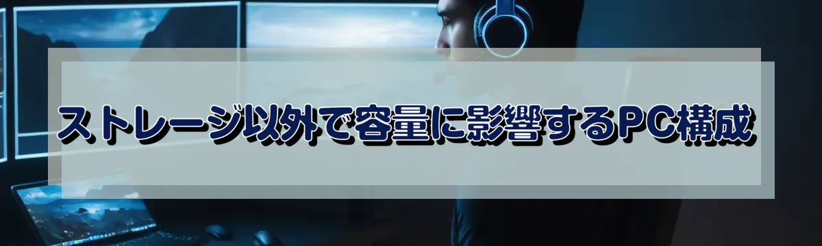 ストレージ以外で容量に影響するPC構成