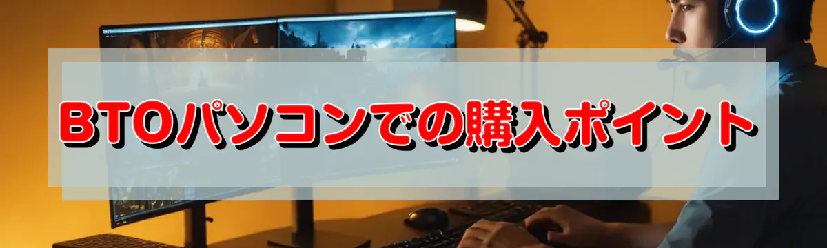 BTOパソコンでの購入ポイント