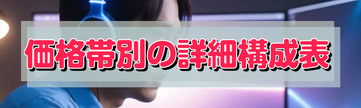 価格帯別の詳細構成表
