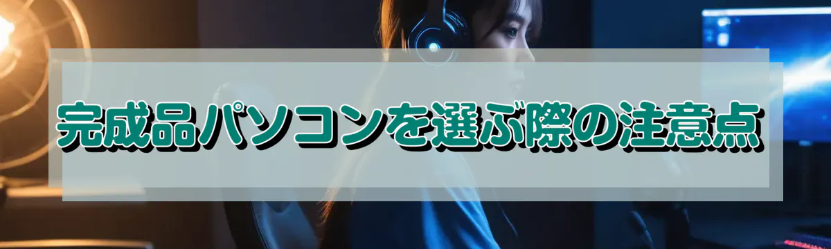 完成品パソコンを選ぶ際の注意点