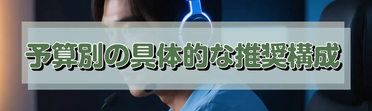 予算別の具体的な推奨構成