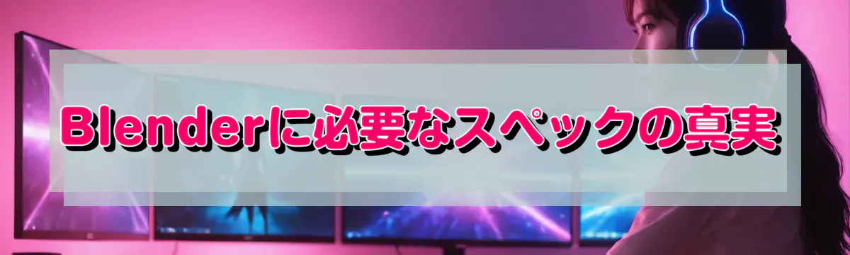 Blenderに必要なスペックの真実