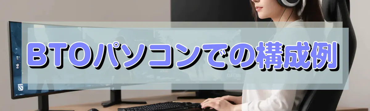 BTOパソコンでの構成例