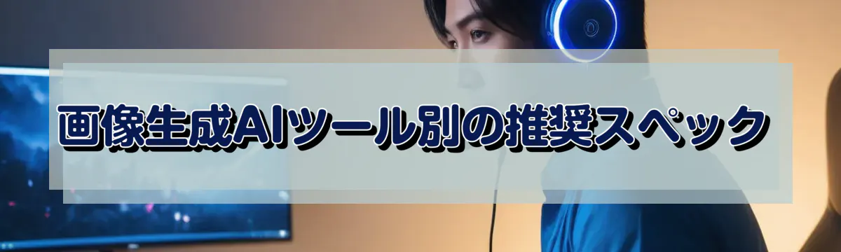 画像生成AIツール別の推奨スペック
