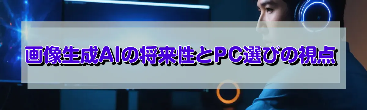 画像生成AIの将来性とPC選びの視点