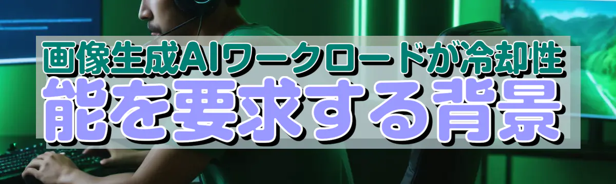 画像生成AIワークロードが冷却性能を要求する背景