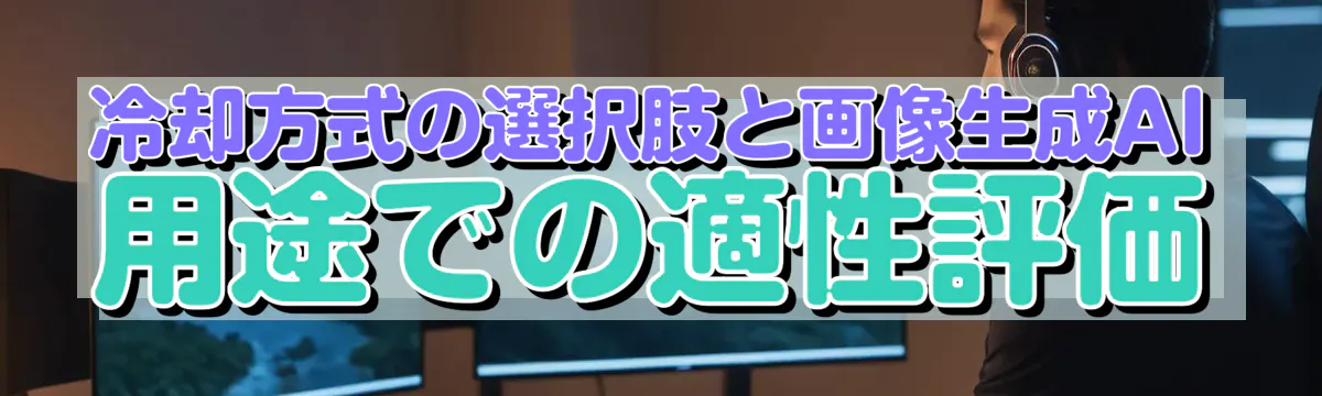 冷却方式の選択肢と画像生成AI用途での適性評価