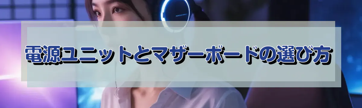 電源ユニットとマザーボードの選び方
