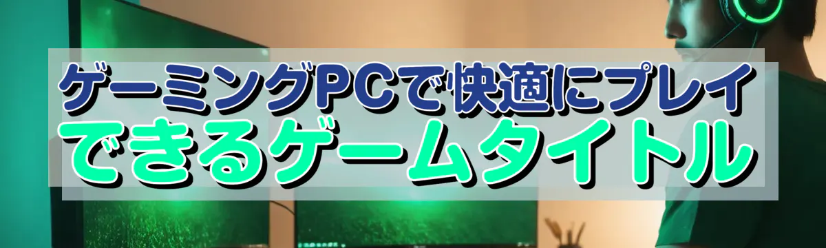 ゲーミングPCで快適にプレイできるゲームタイトル