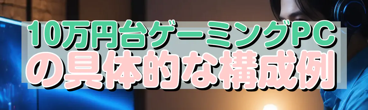 10万円台ゲーミングPCの具体的な構成例