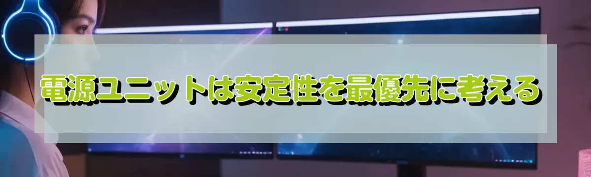 電源ユニットは安定性を最優先に考える