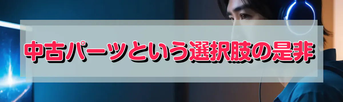 中古パーツという選択肢の是非