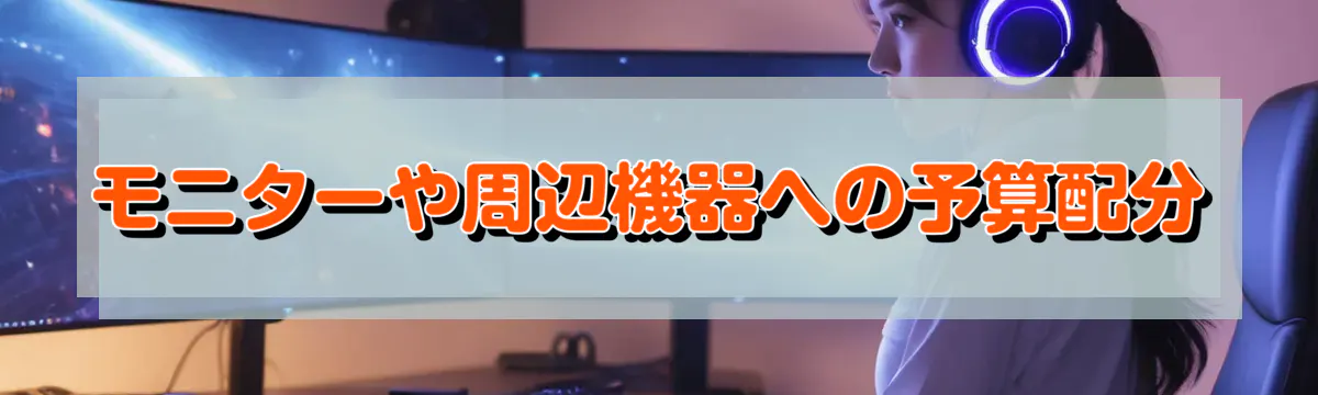 モニターや周辺機器への予算配分