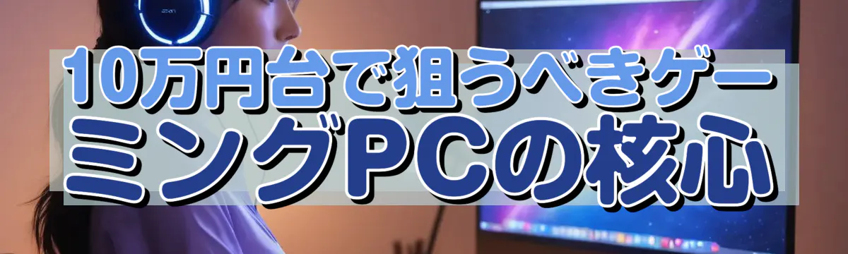 10万円台で狙うべきゲーミングPCの核心