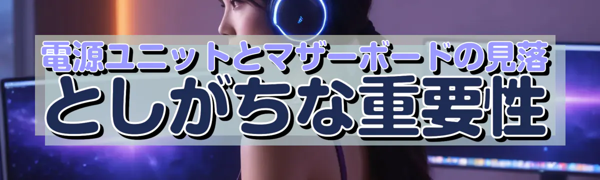 電源ユニットとマザーボードの見落としがちな重要性