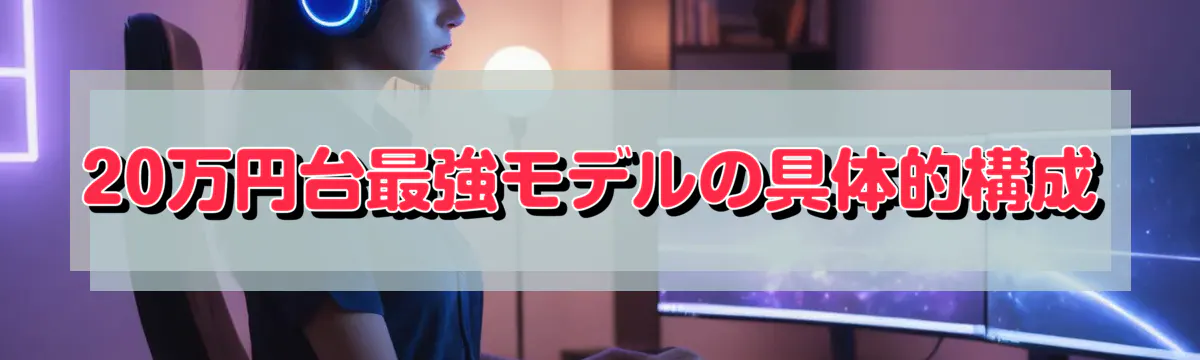 20万円台最強モデルの具体的構成