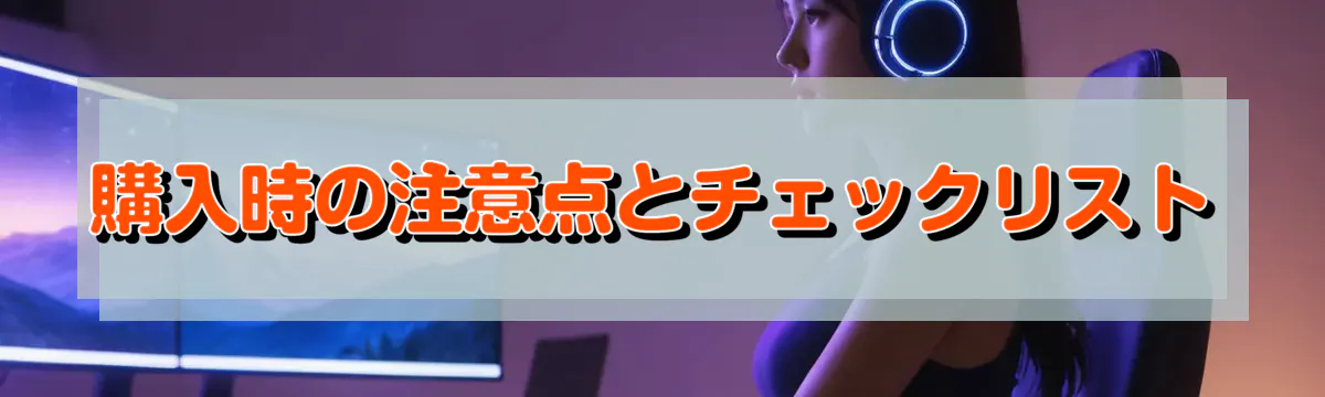 購入時の注意点とチェックリスト