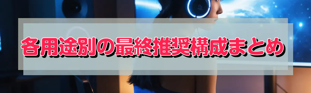 各用途別の最終推奨構成まとめ
