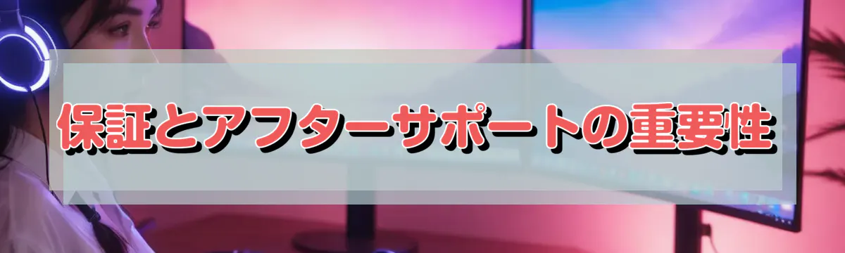 保証とアフターサポートの重要性