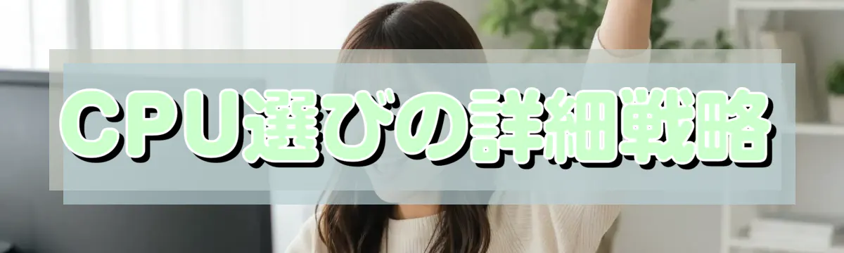 CPU選びの詳細戦略