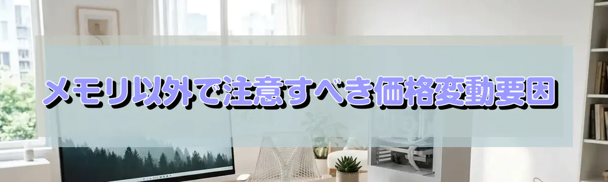 メモリ以外で注意すべき価格変動要因