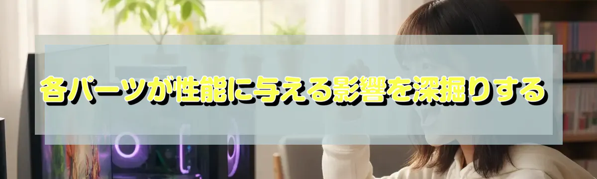 各パーツが性能に与える影響を深掘りする