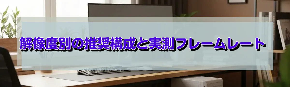 解像度別の推奨構成と実測フレームレート