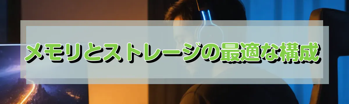 メモリとストレージの最適な構成