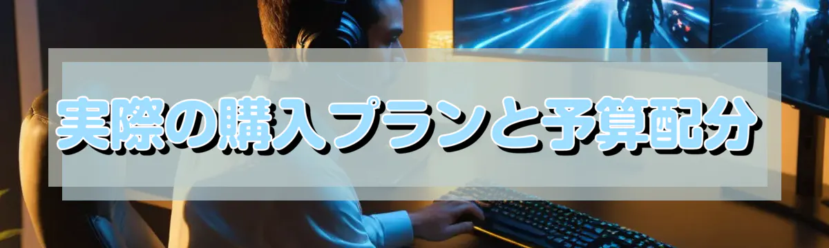 実際の購入プランと予算配分