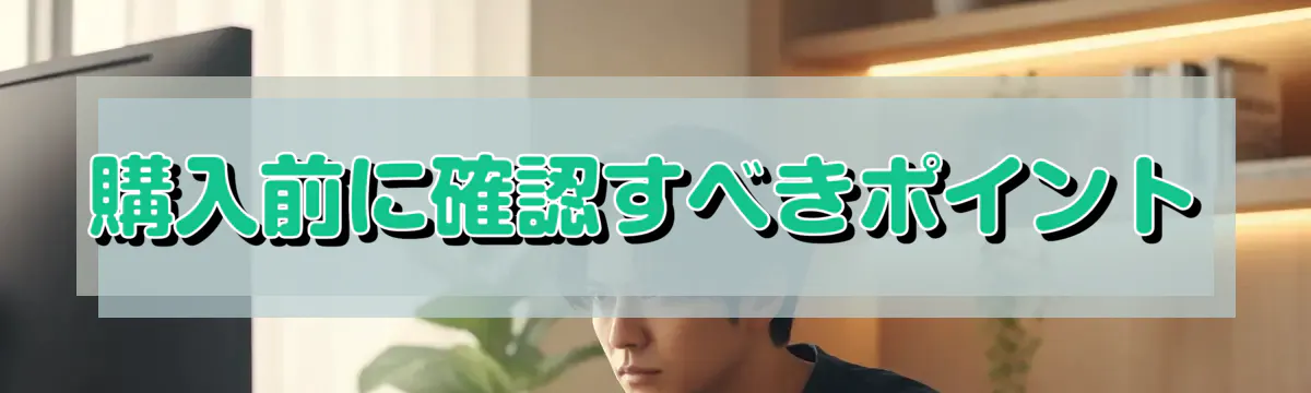 購入前に確認すべきポイント