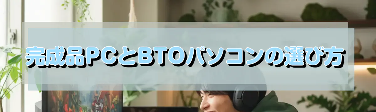 完成品PCとBTOパソコンの選び方