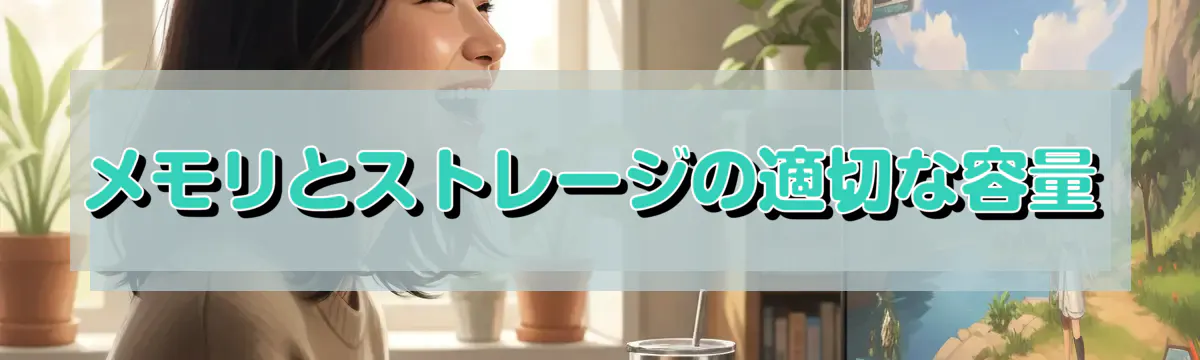 メモリとストレージの適切な容量