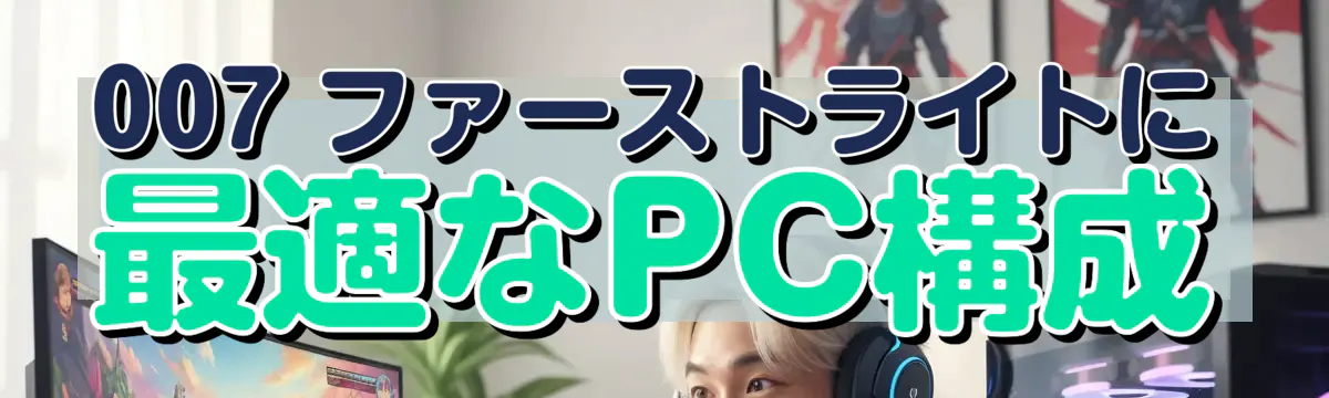 007 ファーストライトに最適なPC構成