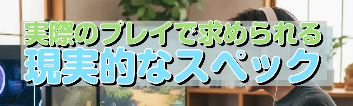 実際のプレイで求められる現実的なスペック