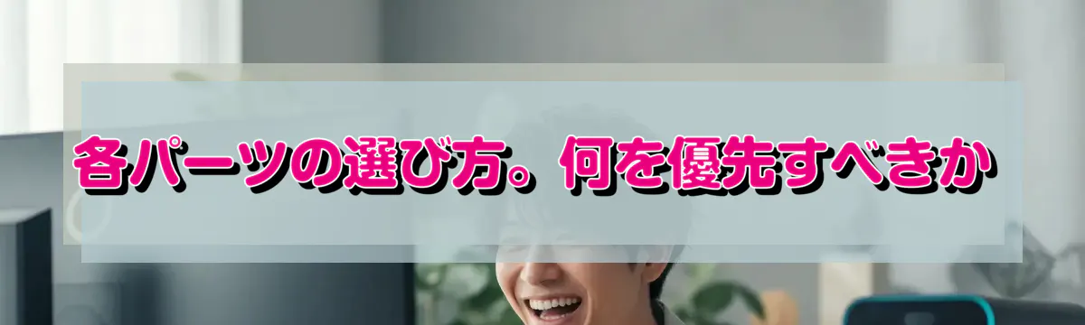 各パーツの選び方。何を優先すべきか